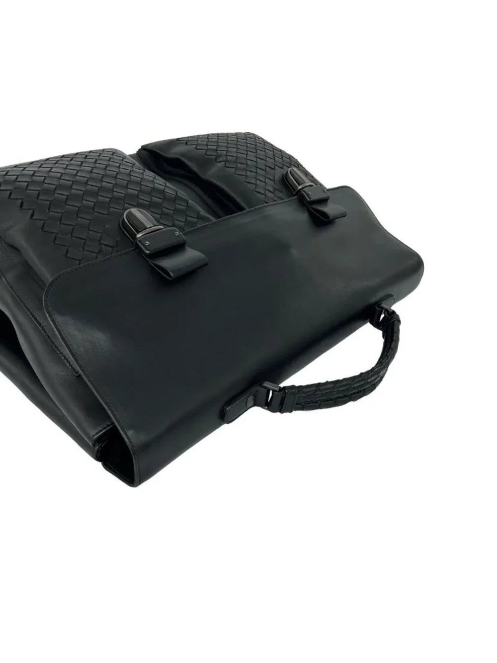 Bottega Veneta Intrecciato Leather Business Bag Document Bag Black